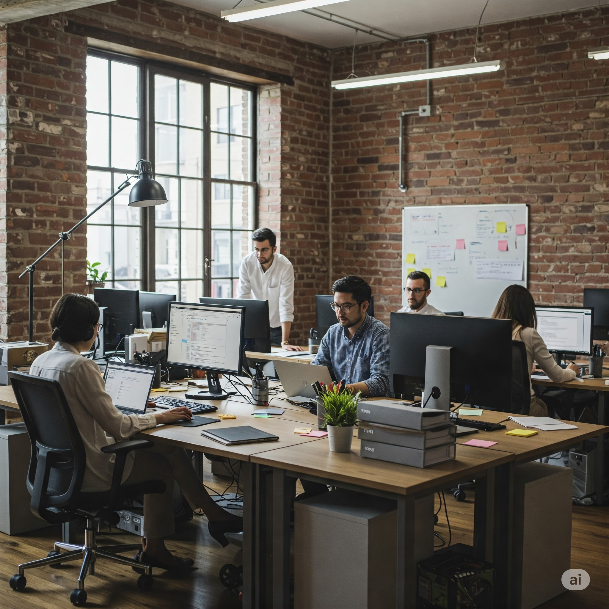 IT professionals working